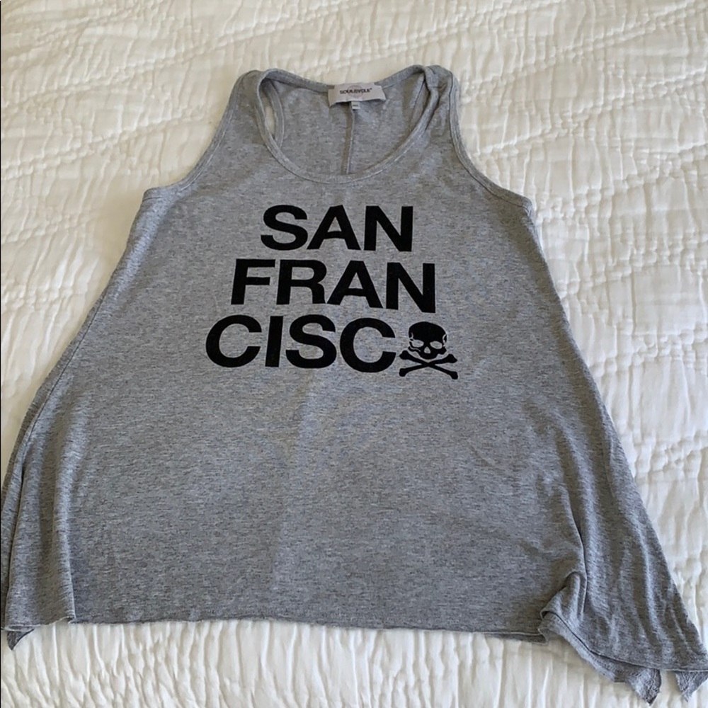 Joah Brown for SoulCycle San Francisco grey tank